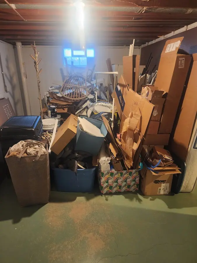 Roll-off dumpster container at job site for 15 Yard Dumpster Rental in Lockwood